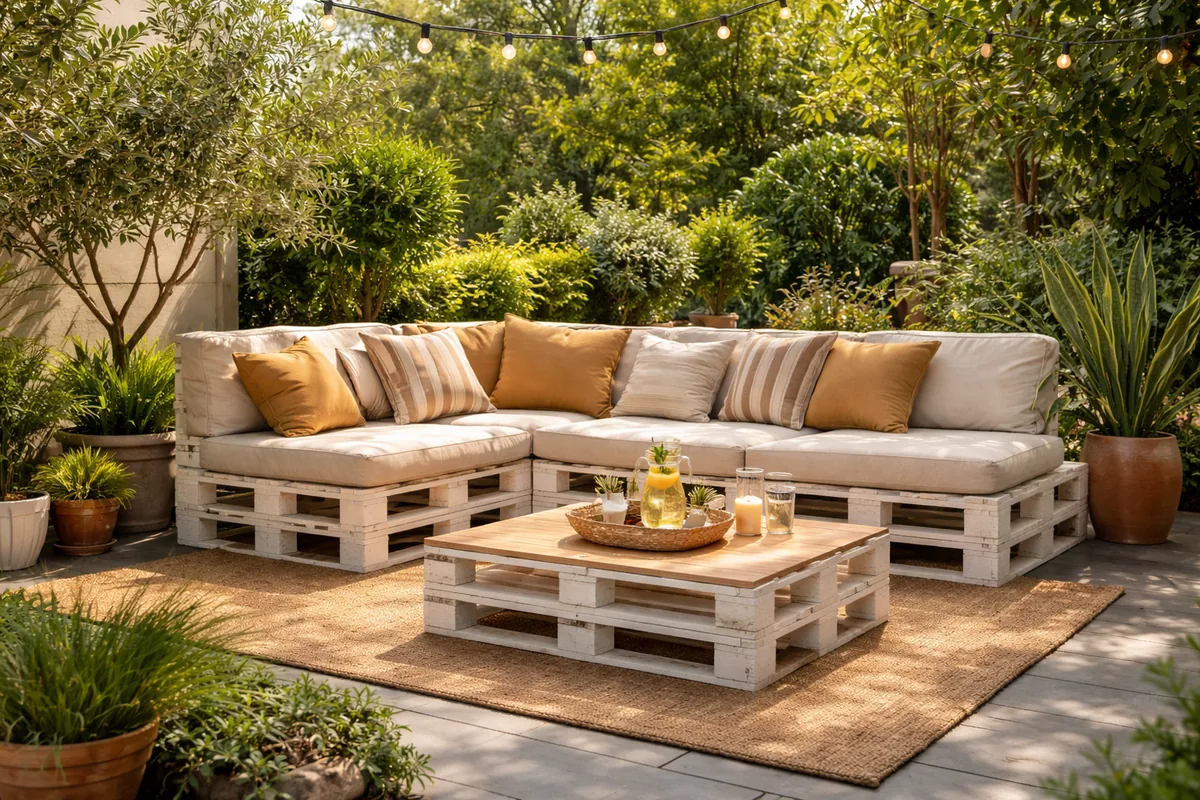 Comment réaliser un salon de jardin en palettes recyclées facilement